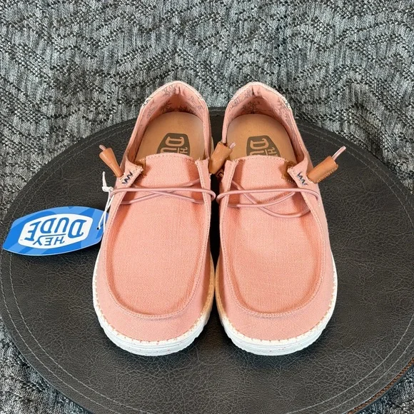 Hey Dude Wendy Washed Canvas Sneaker Rose cloud 8 - Picture 4 of 8